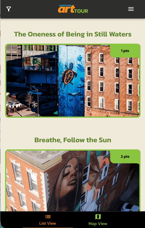 Screenshot of Hartford Art Tour